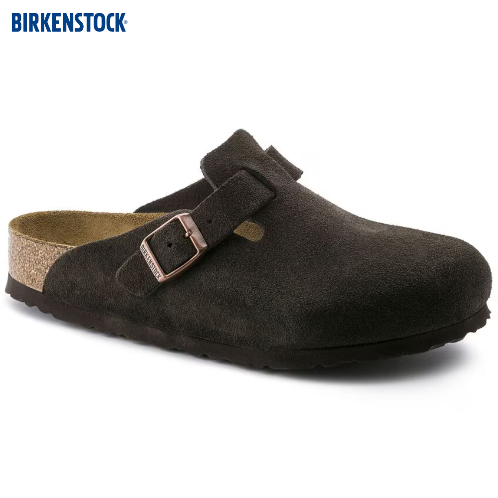 Boston en Suède Taupe – Lit de Pied Doux