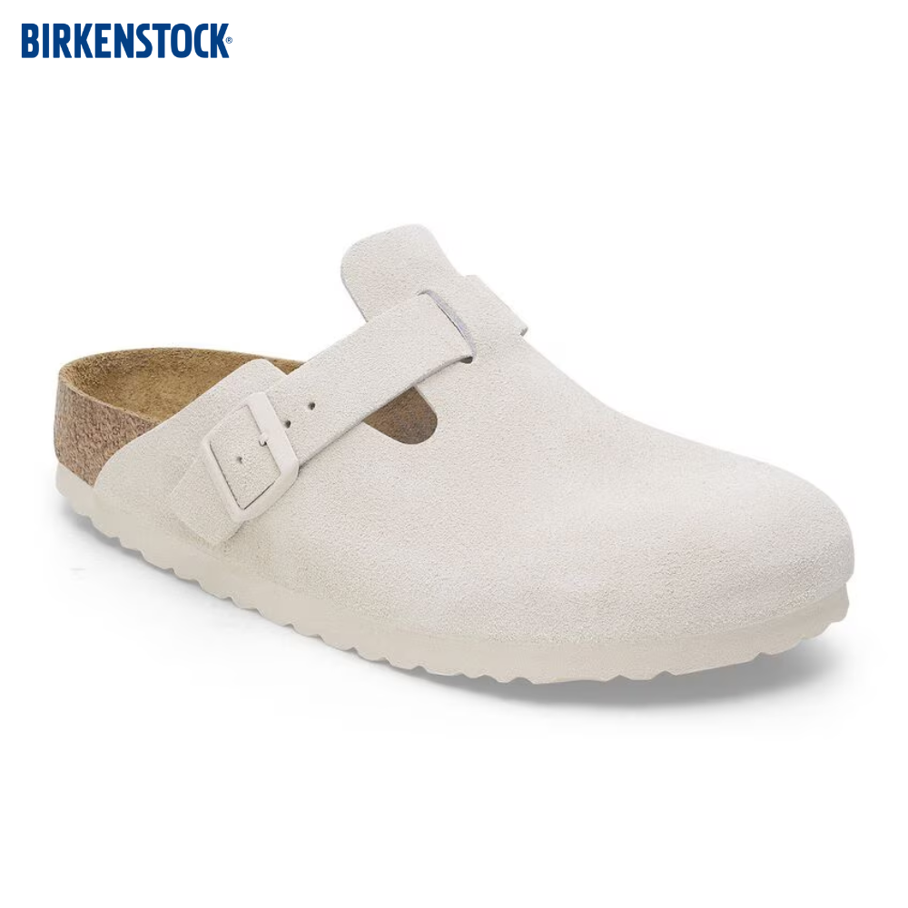 Boston en Suède Taupe – Lit de Pied Doux